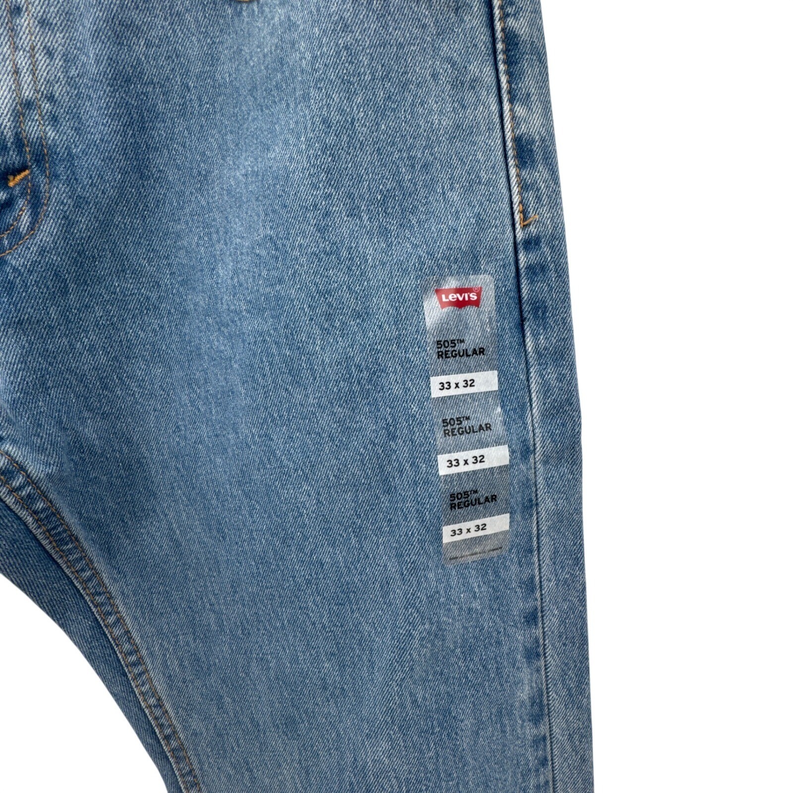 Levis 505 Jeans Mens 33×32 Medium Blue Regular Straight Leg Denim NWT