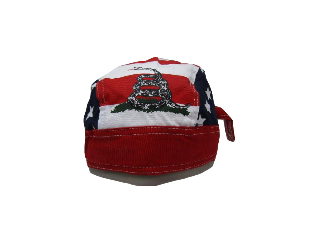 Don’t Tread On Me Gadsden USA American Flag Do Rag Doo Rag Skull Cap Head Wrap