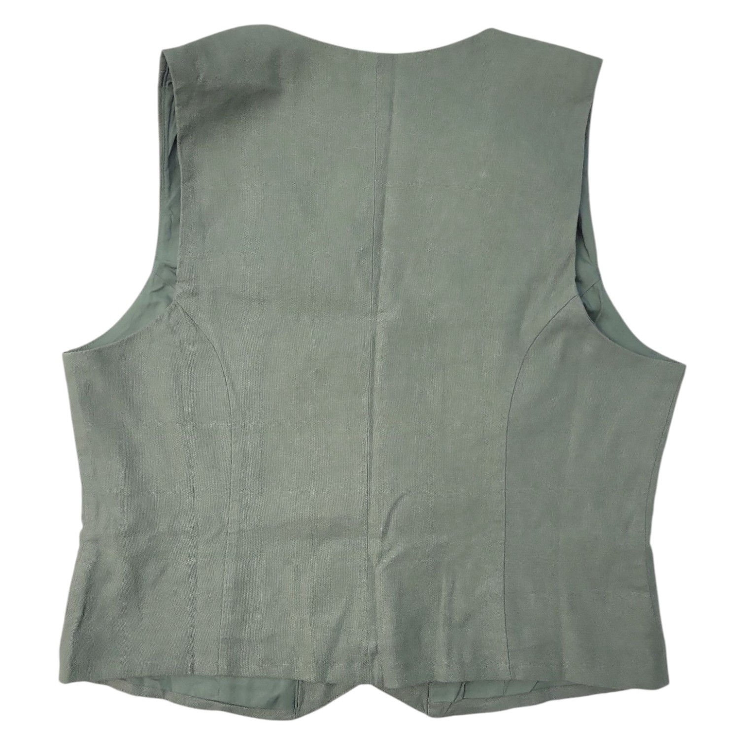 Express Women’s Classic Fit V-Neck Button Up Linen Vest
