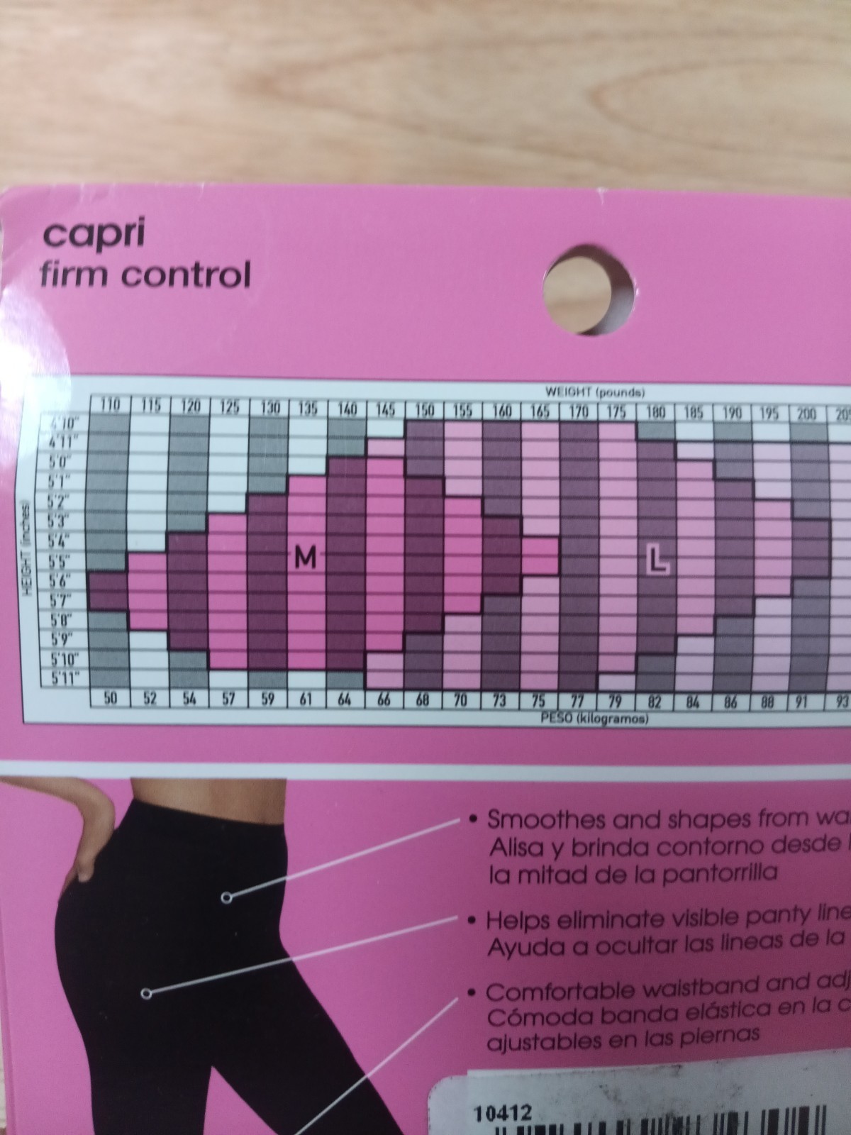 Leggs Profiles Capris Firm Control Size Medium Black New