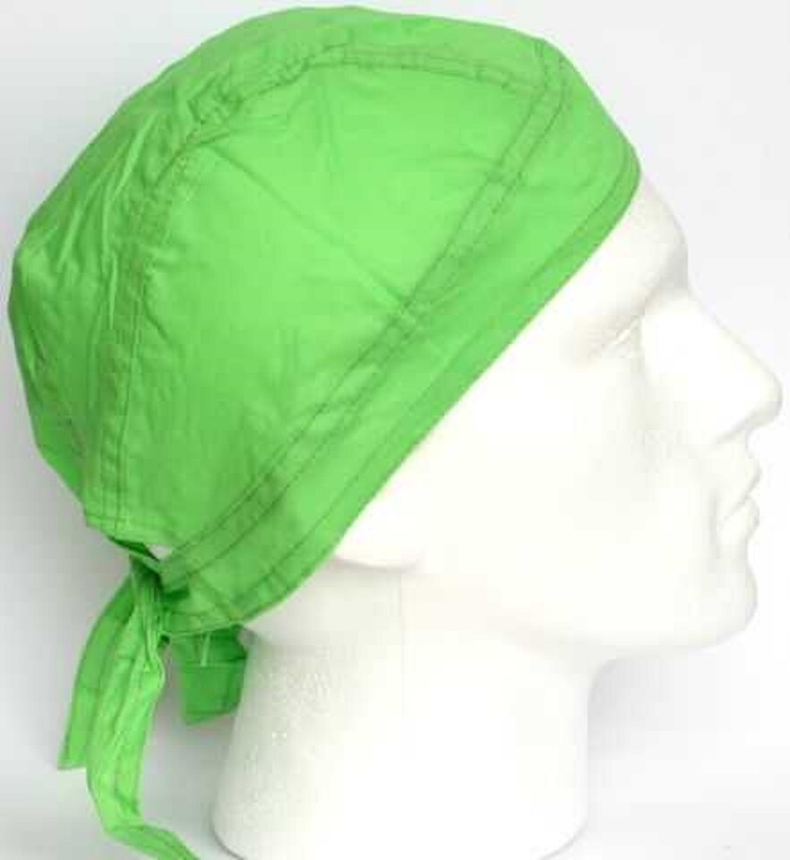 Solid Color DOO RAG Do Du FITTED BANDANA w/Ties HaVaDanna Danna Skull Head Cap