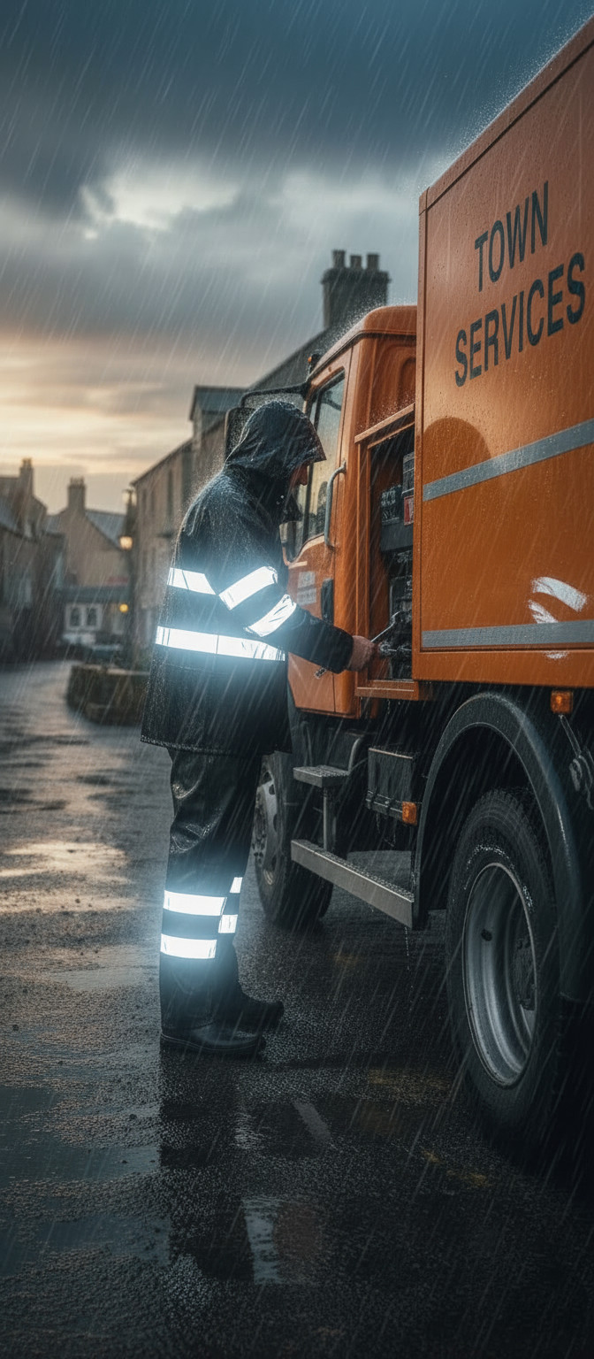 Black Safety Rain-suit, Rain Jacket With Hoodie and Rain Pants