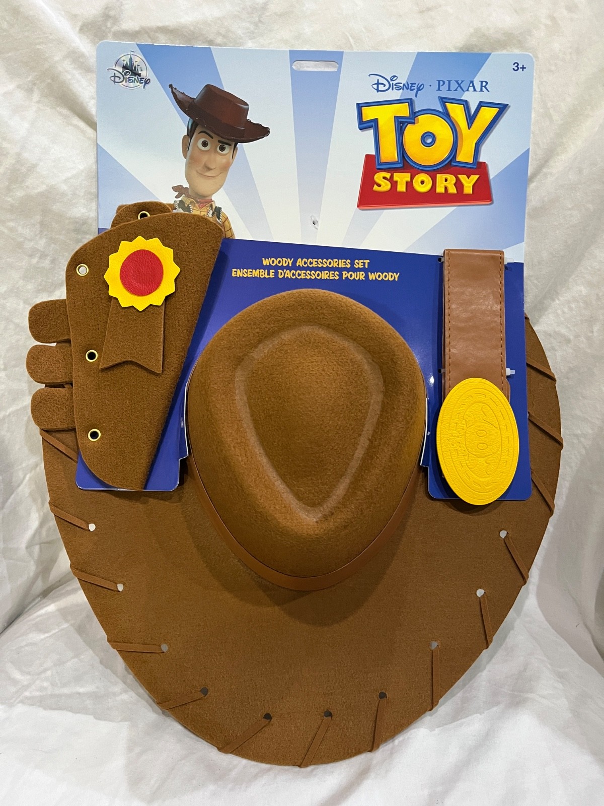 Disney Store Boys Woody Costume Accessory Set Hat Holster Belt Toy Story NEW