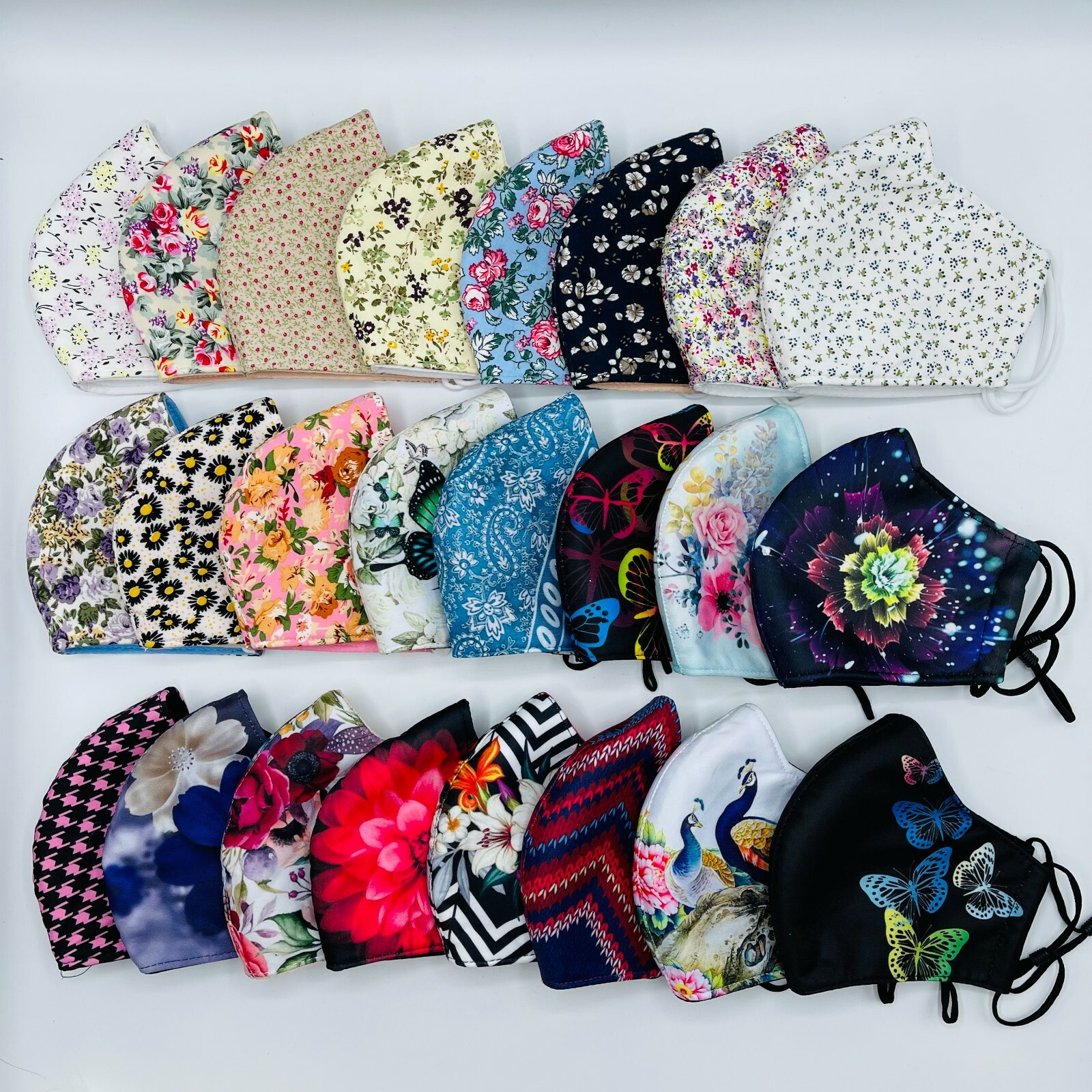 [3 PACK] Face Masks FASHION Polyester/Cotton Triple-Layer Washable – US SELLER