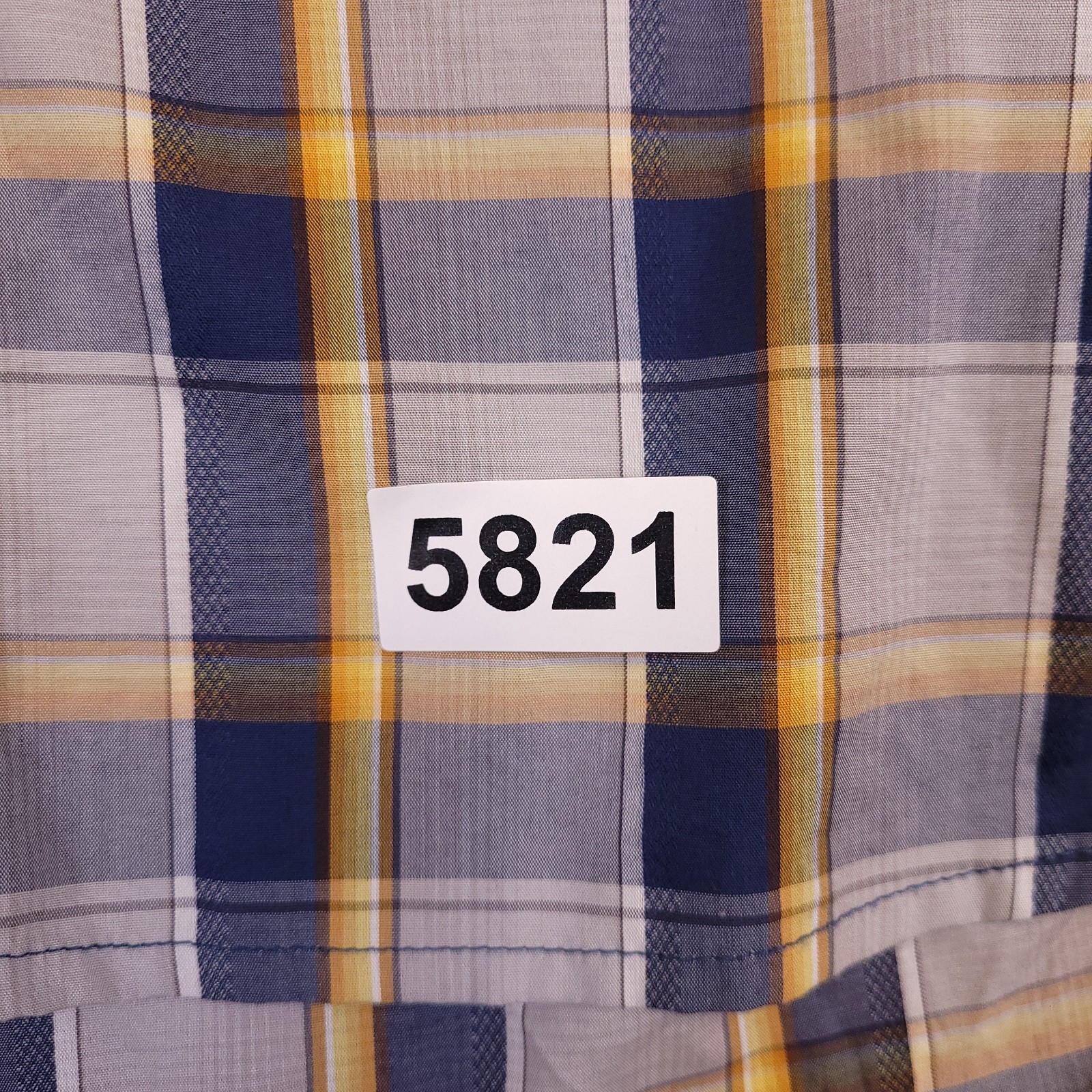 7D 7 Diamonds Mens 2XL Shirt Plaid Cotton Short Sleeve Trim Contrast Spread