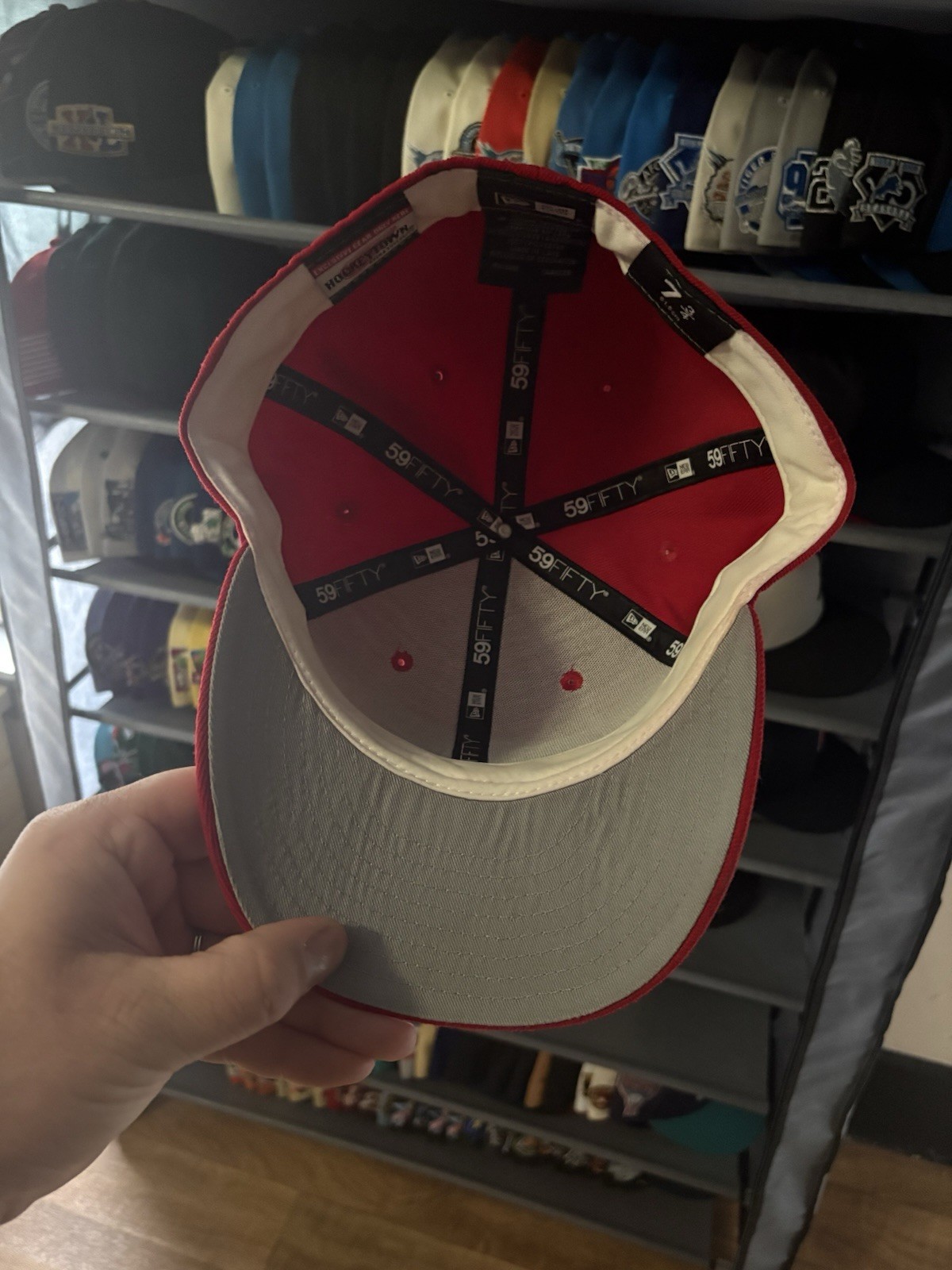 New Era 59fifty, 7 3/4, NHL, Detroit Red Wings, Basic, Plain Jane