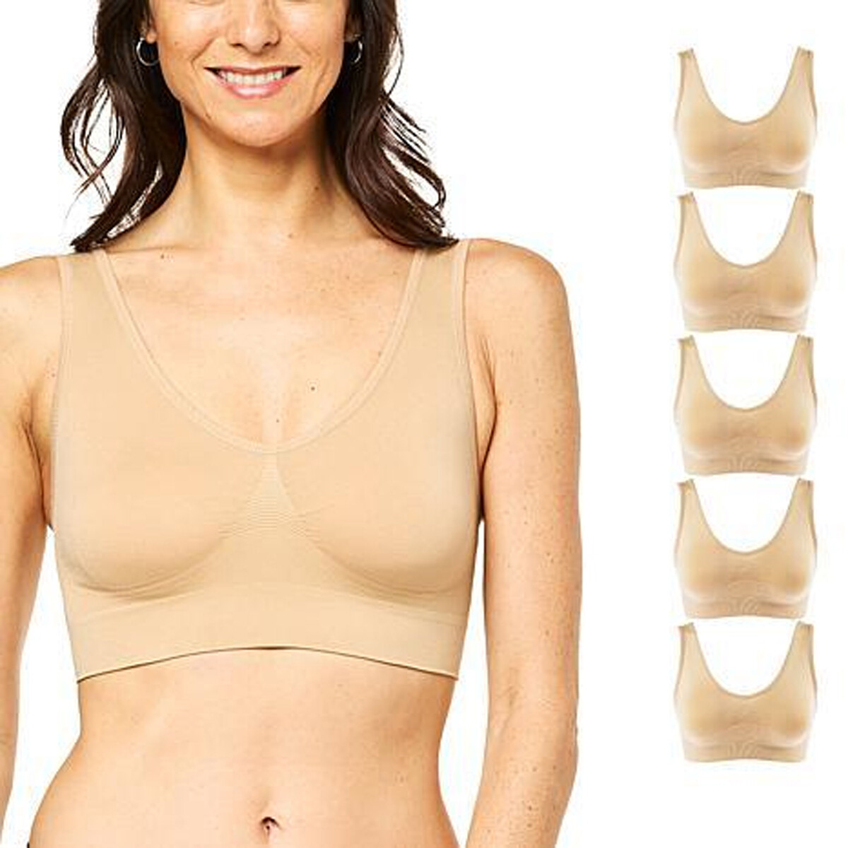Rhonda Shear Original Seamless Ahh Bra 5-Pack Comfortable Amazing Award Winning