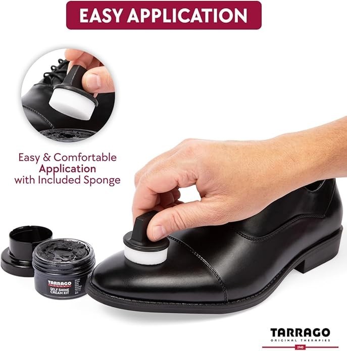 Tarrago Self Shine Cream Kit – Polish for Leather Shoes – Assorted Colors