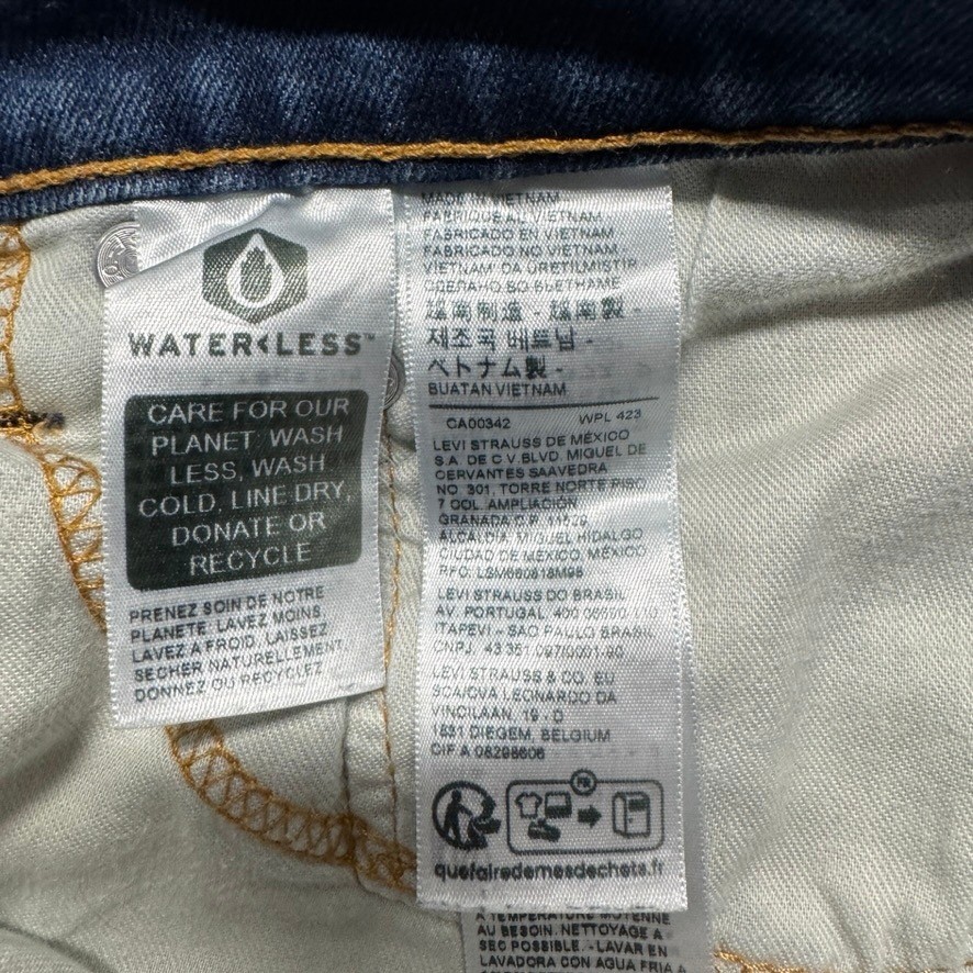 Levis 511 Slim Fit All Seasons Tech Blue Jeans Mens 36×30 WaterLess Stretch