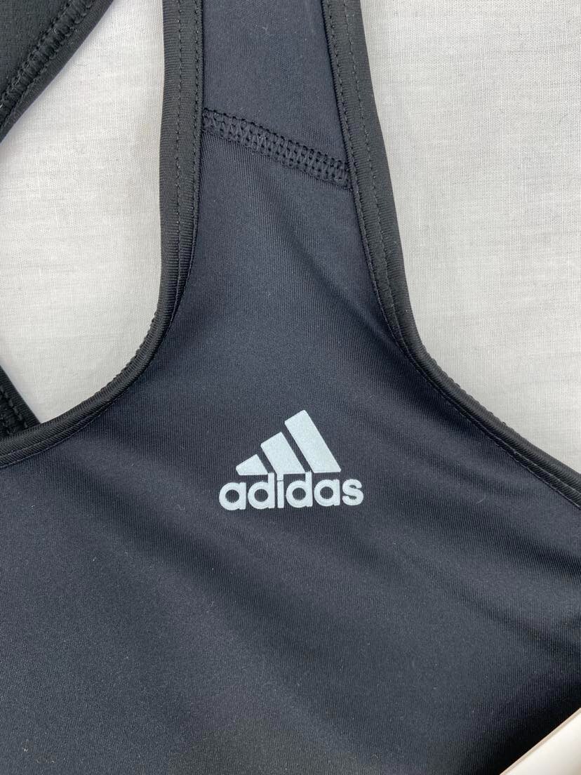 NEW Adidas Black Aeroready Alphaskin Racerback Elastic Band Sports Bra Women’s L
