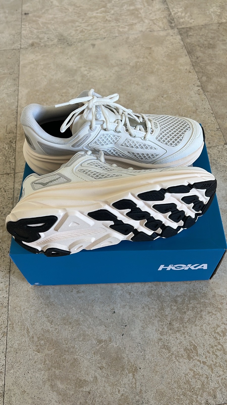 Size 7 – Hoka One One HOKA Clifton One9 Frost Cosmic Grey Extra Laces Included