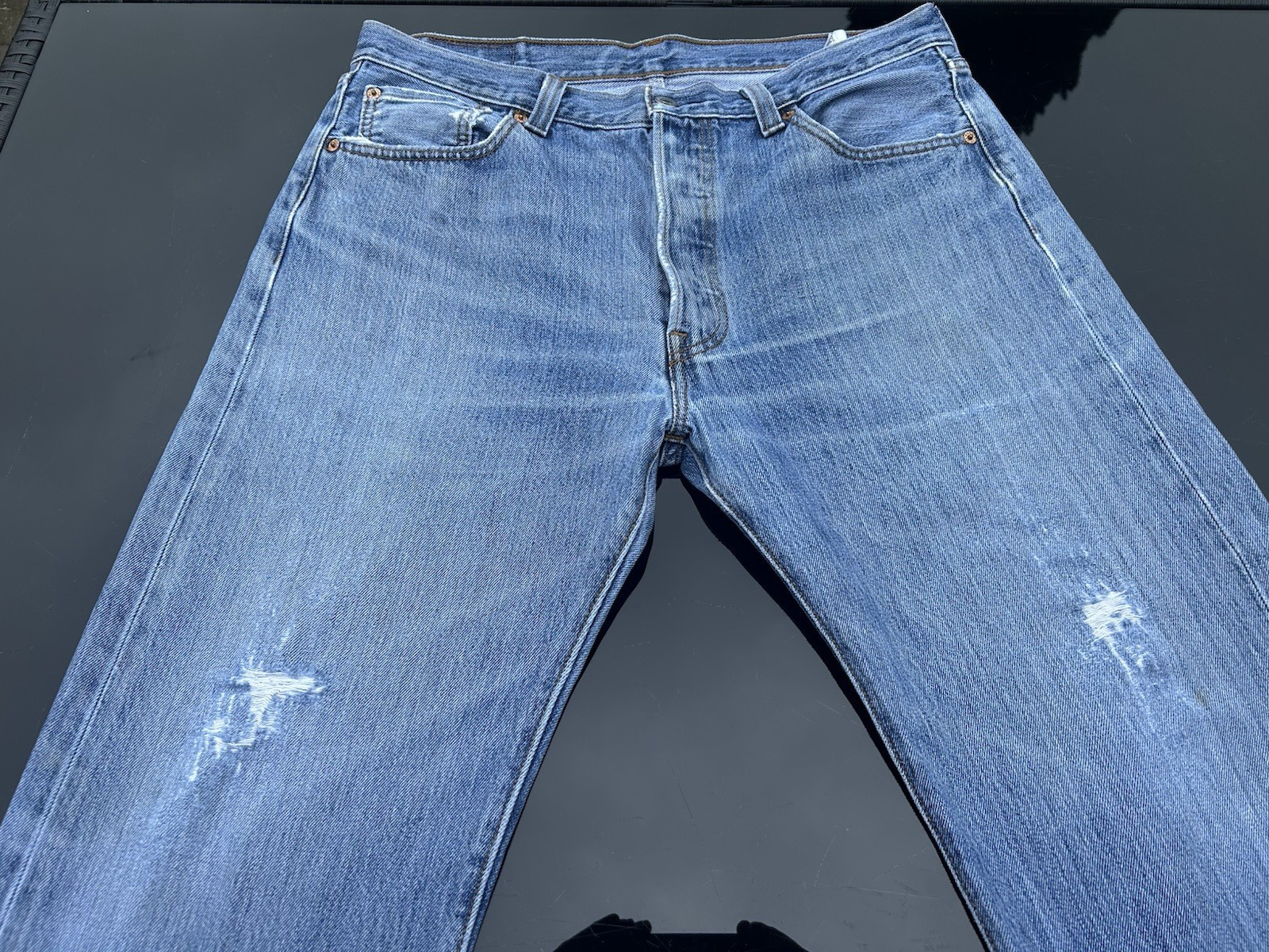 Levi 501 Jeans Waist Size 36in Inside Leg 29in In 100% Denim Cotton