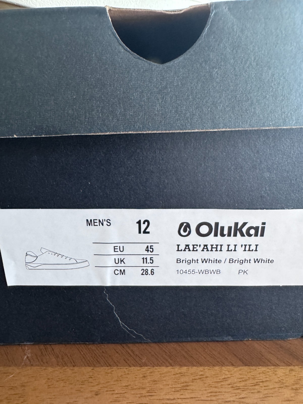 Men’s Olukai Lae’Ahi Li ‘Ili New in Box Size 12 Bright White/Bright White