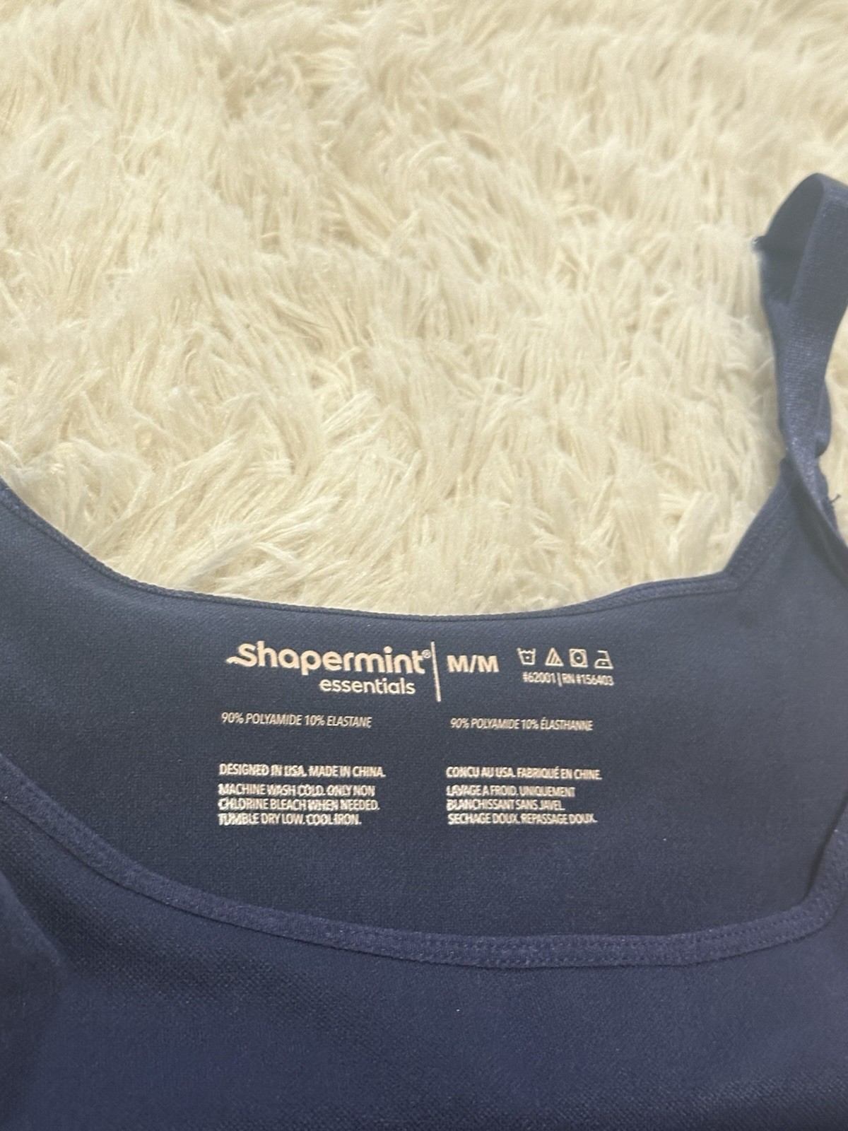 Shapermint All Day Every Day Scoop Neck Shaping Cami Navy Size Medium NWT