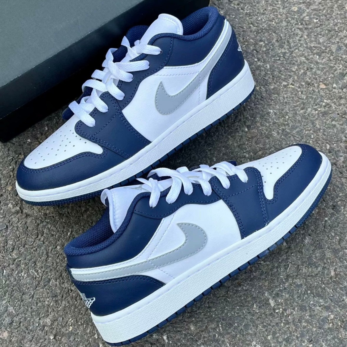 Jordan 1 Low “White/Blue” Men’s Retro Sneakers-AJ1 Low OG Style US 7-12