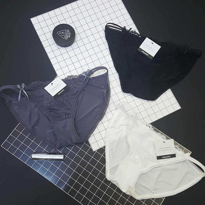 6 Pack Lot Sexy Womens Ice Silky Panties Briefs String Bikinis Lace Underwear