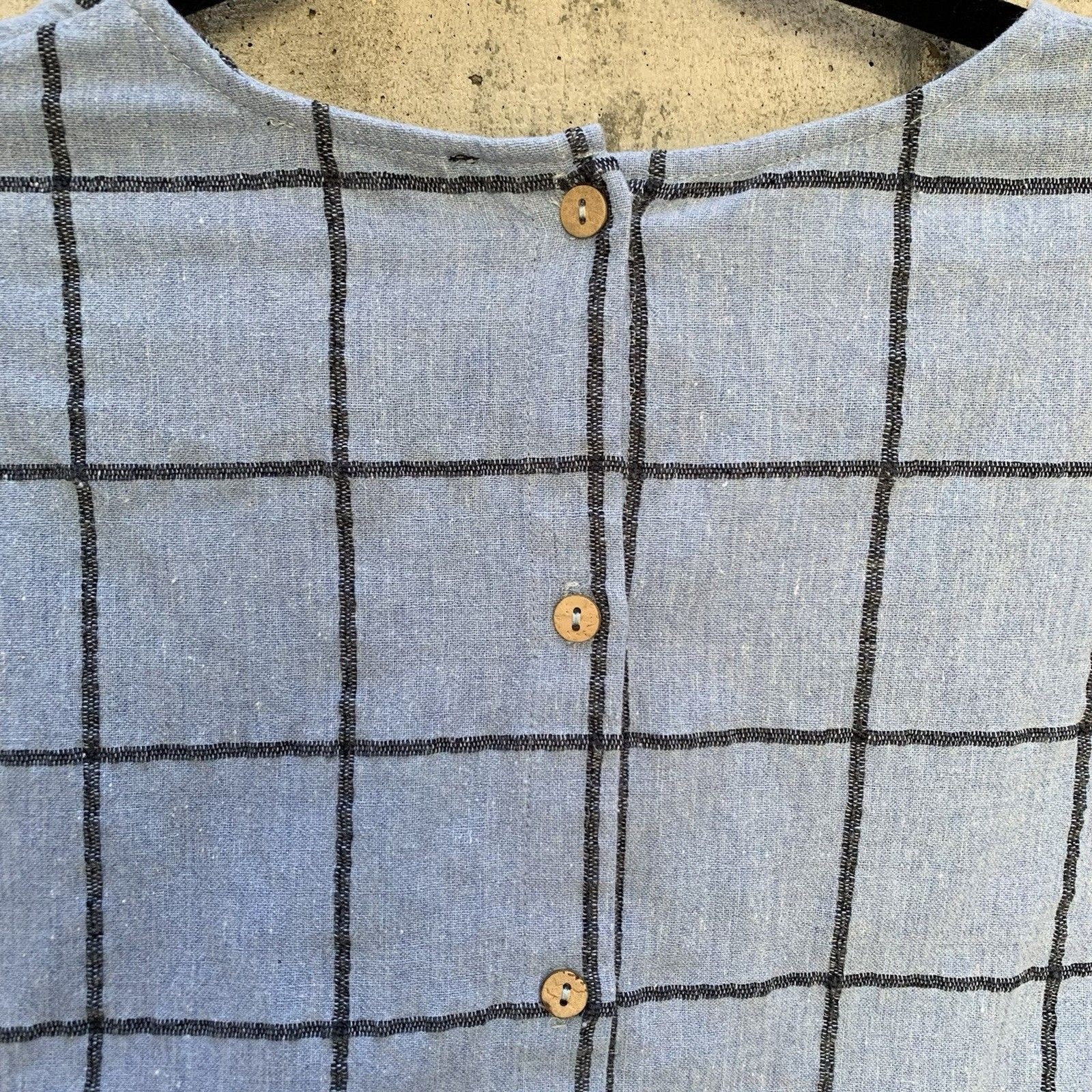 Plaid Boxy Crop Top Contemporary Minimalist Scandinavian Coastal Academia Preppy