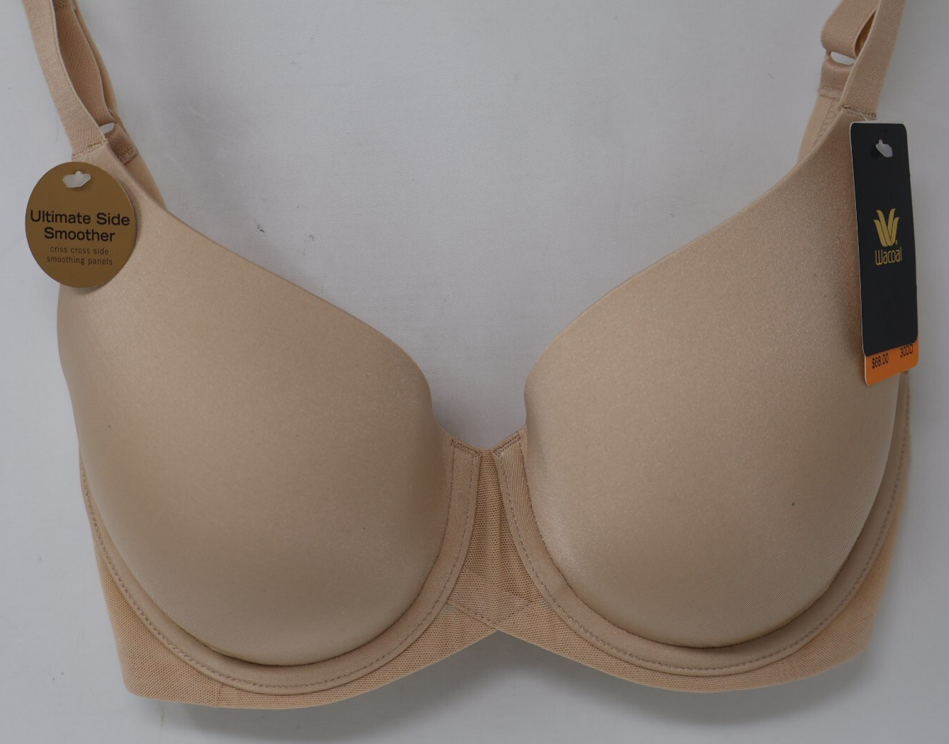 Wacoal Ultimate Side Smoother Contour T-Shirt Bra size 30DD Tan Style 853281