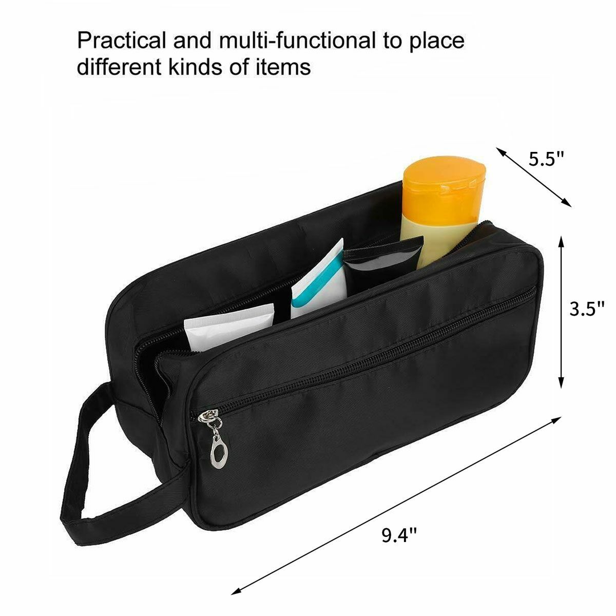 Travel Toiletry Bag Men Small Dopp Kit Organizer Zipper Bag Shaving Shower Case