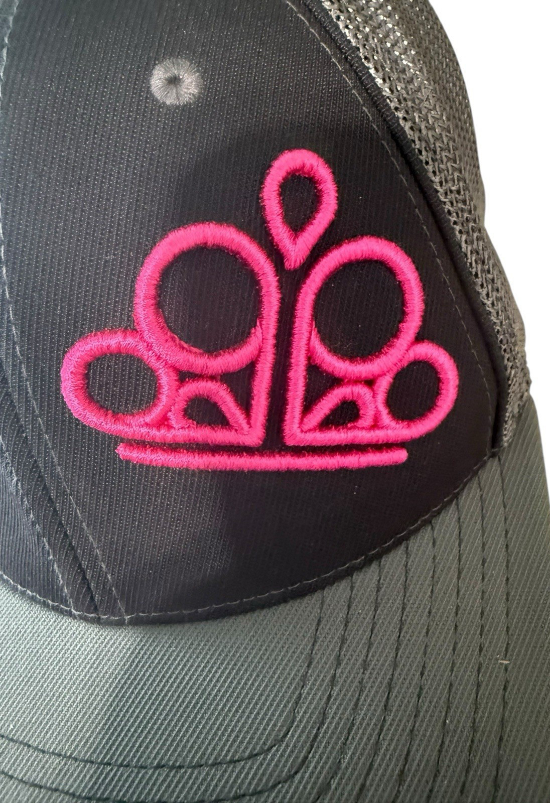 Pacific Headwear Paparazzi Cap Hat Fitted S/M Mesh Black Gray Poly Nylon Cotton
