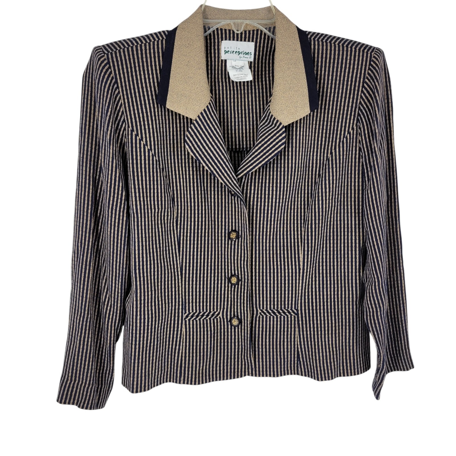VTG 80s 90s Striped Blazer Power Suit P12 executivecore Retro Secretary Office