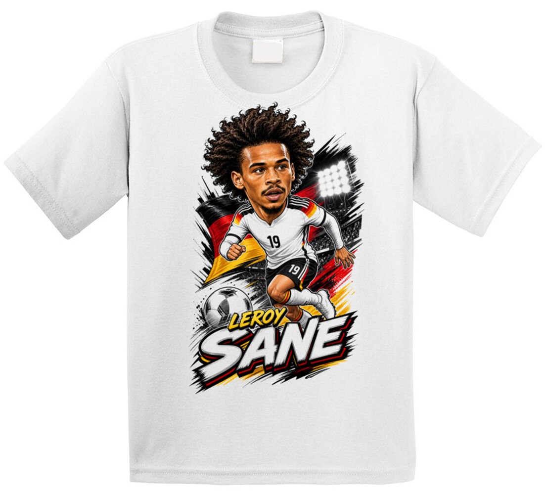 Leroy Sane, Germany Caricature Soccer 2026 T Shirt