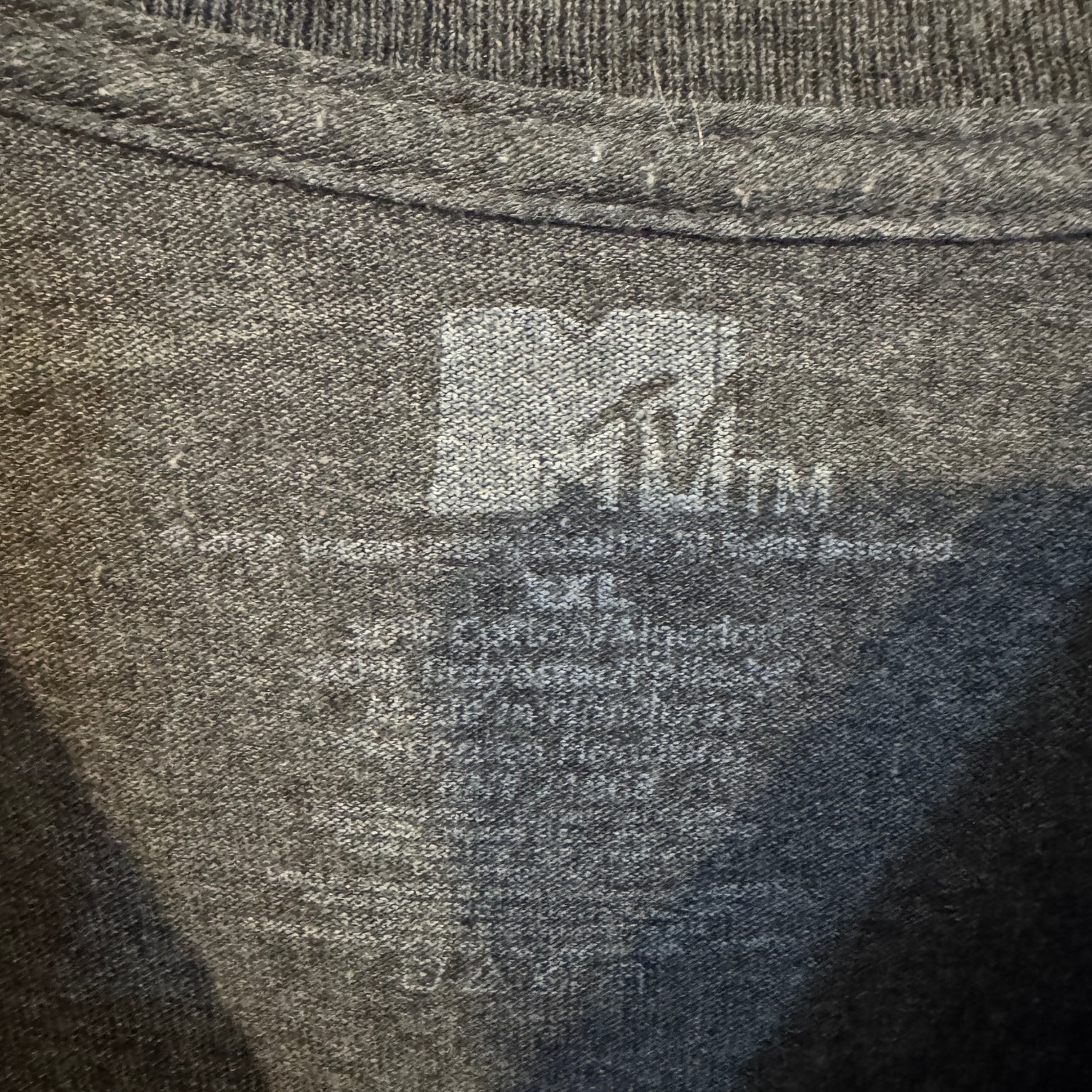 MTV Music Television Boombox Graphic T-Shirt Charcoal Grey Orange Mens XL Retro