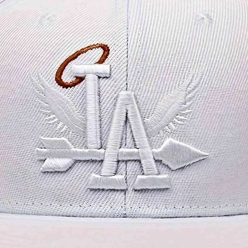 LA Flat Brim Snapback Embroidered Hip-Hop Streetwear Los Angeles Baseball Cap