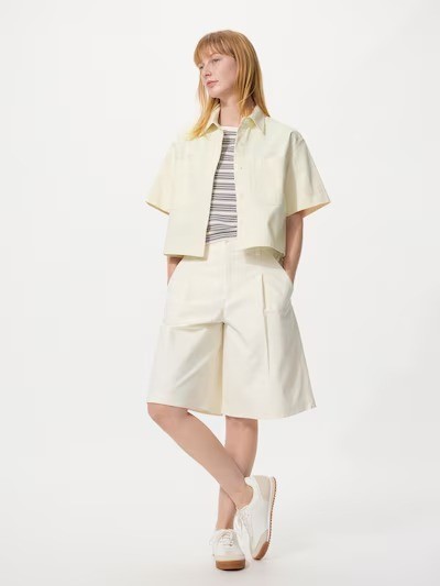 UNIQLO Jersey Pleated Half Shorts S-3XL Off White Black Beige Women 485178 NWT