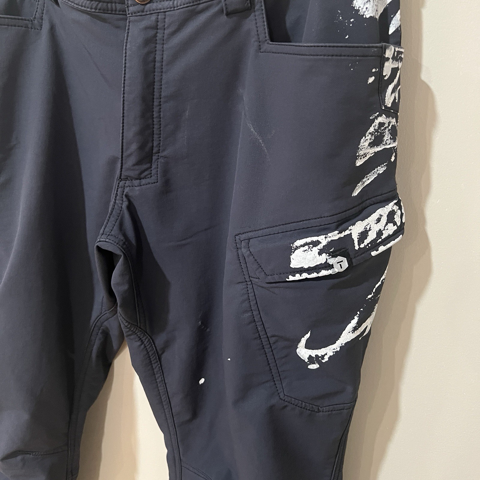 Truewerk T2 Werkpant Cargo Mens 34×32 Navy Dark Blue Workwear Stretch Utility