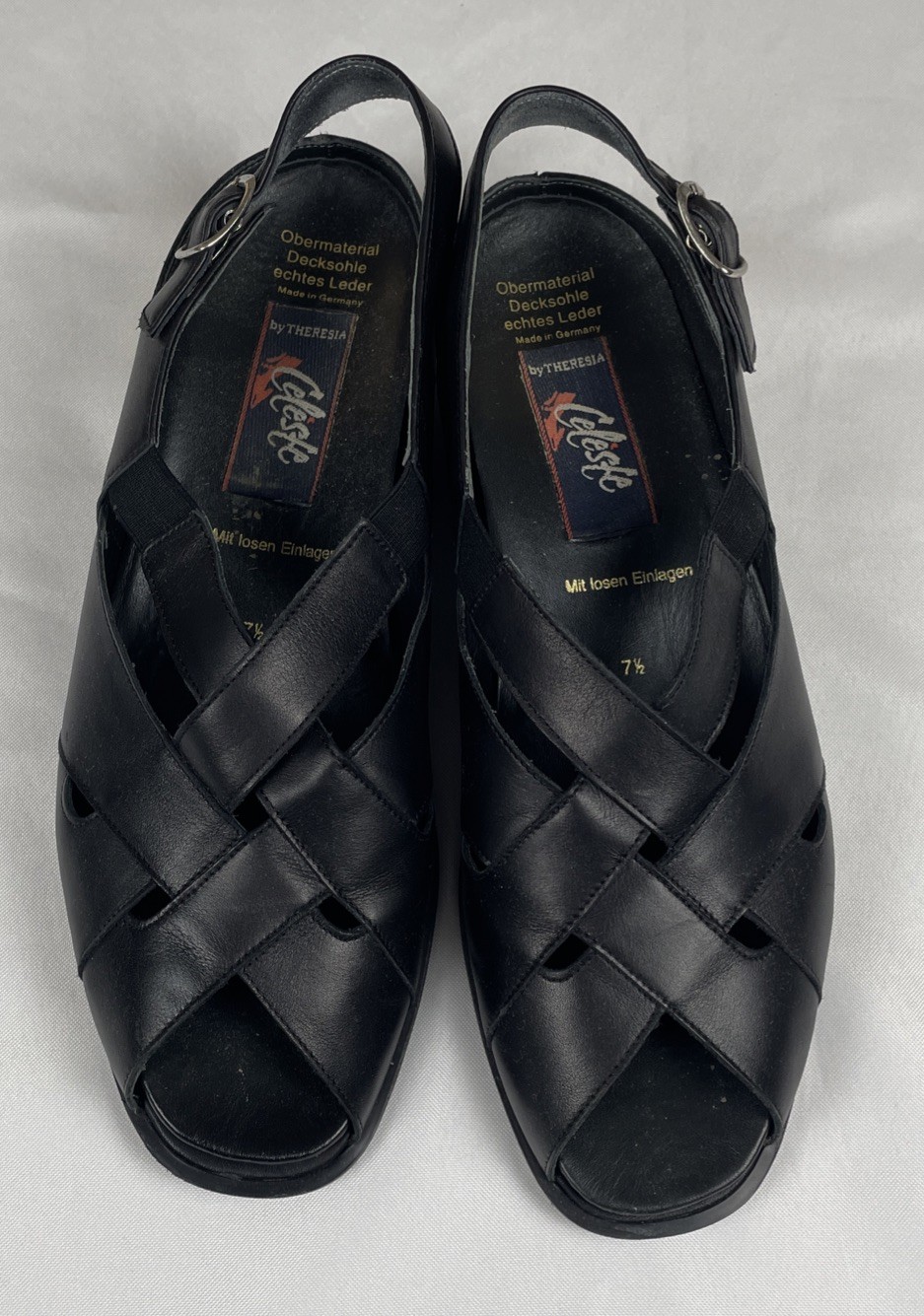 Celeste By THERESIA (Made GERMANY) Slingback Woven Sandals Shoes Size 10 W
