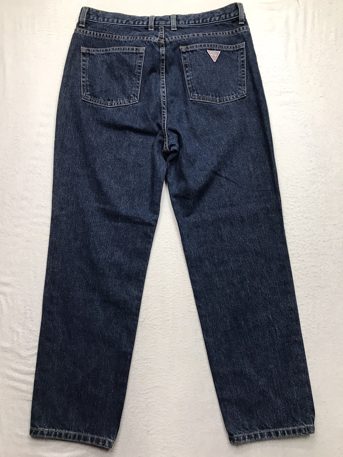 Vintage GUESS 1050 Jean Men 34×28 Tapered Relaxed Fit Dark Wash USA Made Denim