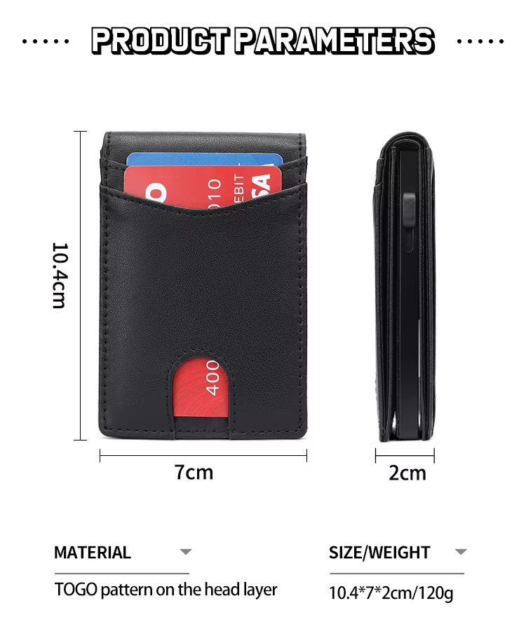 Men’s Slim Pop Up Wallet RFID Blocking Carbon Fiber Bifold Fast Ship Men Gift