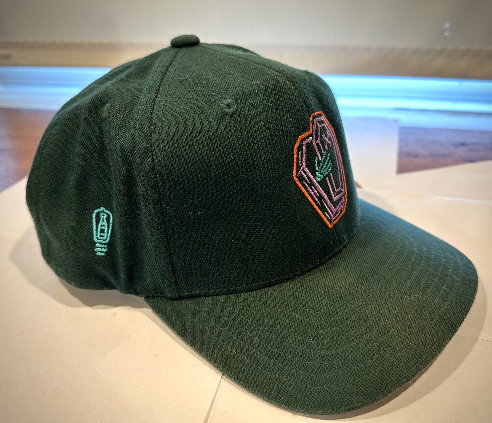 Rare Bottle Logic Brewing Casket Forest Green Hat Snapback Craft Beer – Brewery