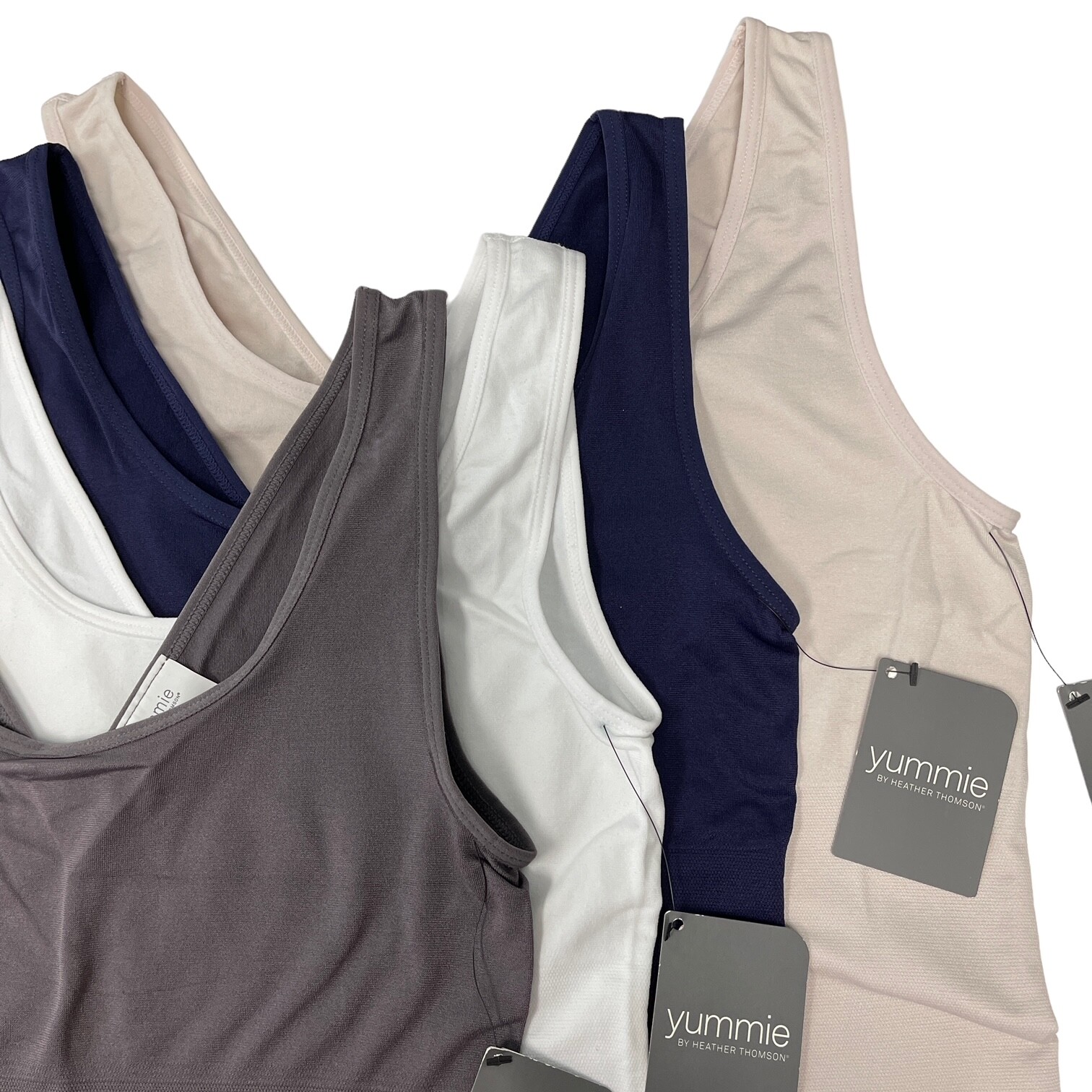 Yummie Tank Top Seamless 2 Way Shaper V Neck Scoop Cami Slimmer Moderate Control