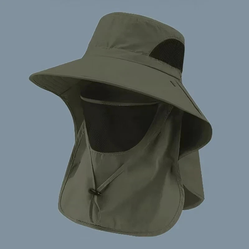 Wide Brim Sun Hat UV Protection Bucket Cap For Hiking Camping Fishing Safari Men