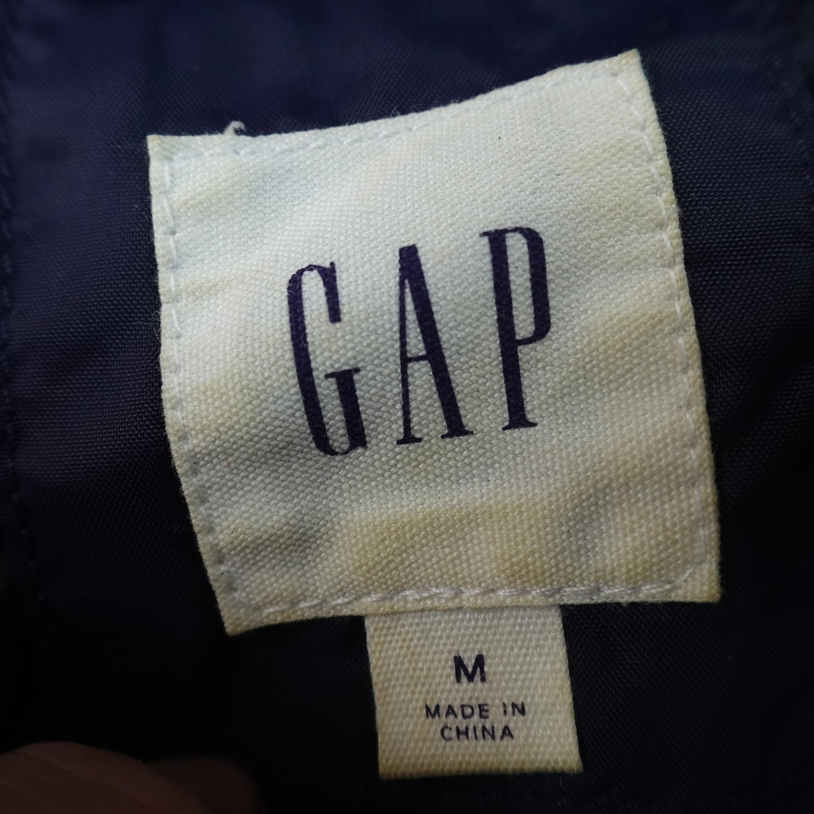 Gap Jacket Womens M Blue Quilted Insulated Woobie Military Fishtail Parka Coat