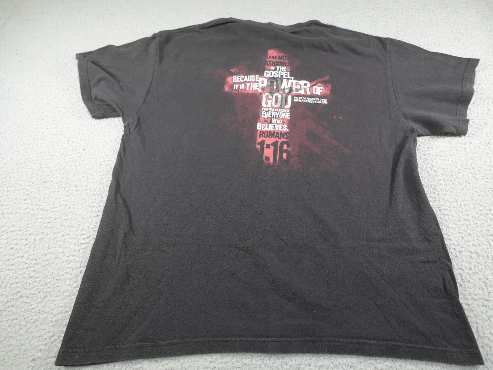 This Shirt Is Illegal Christian Shirt Mens XL Black Jesus Cross Romans 1:16 Y2K