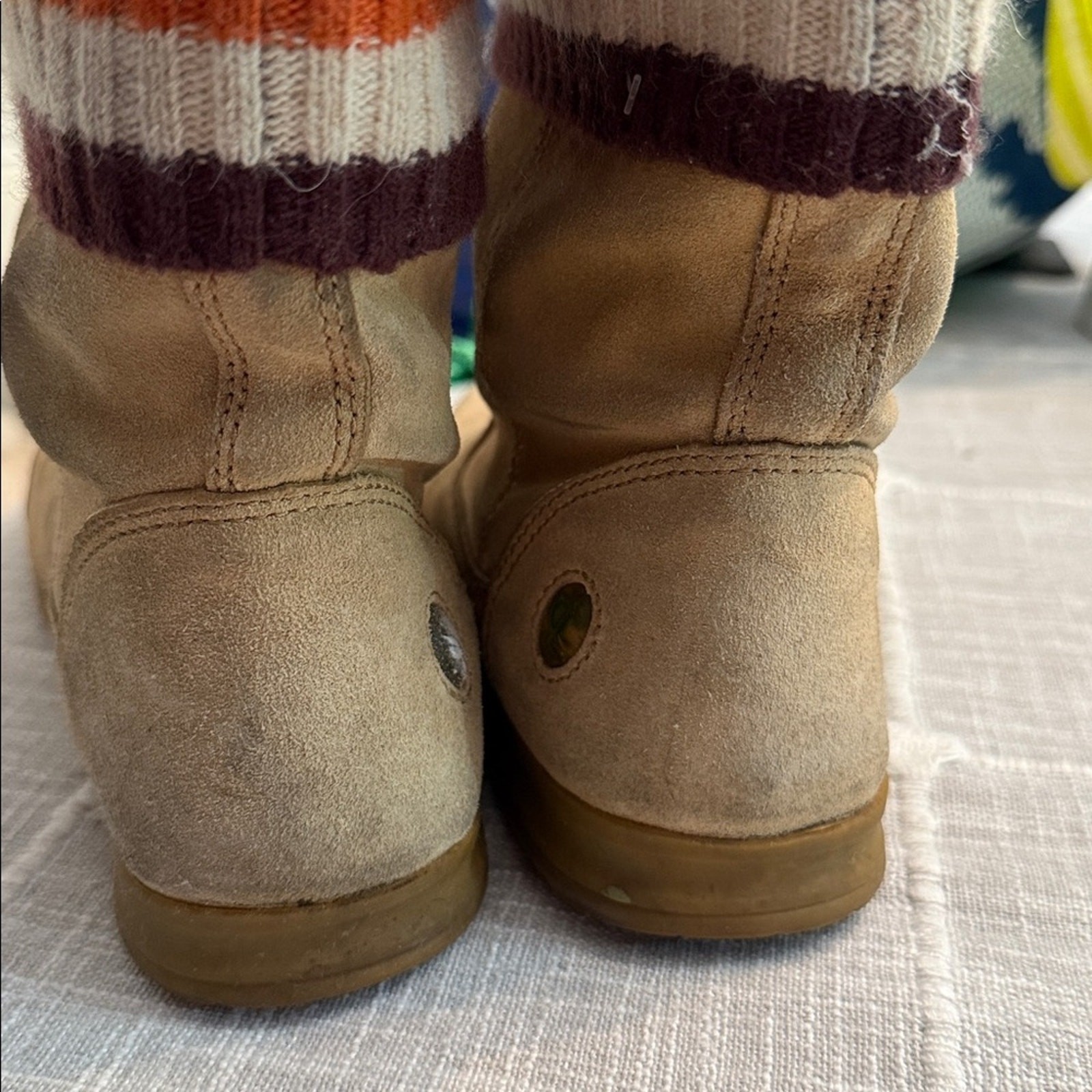 Coach vintage Beige Low (1-1.9 in) Heel Height Boots – size 6