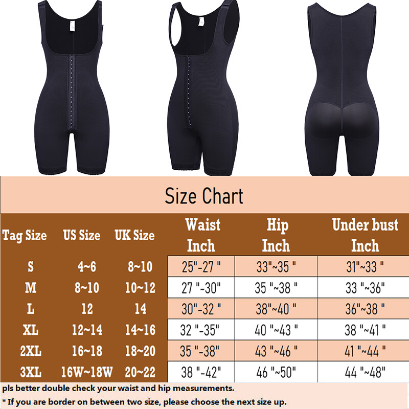 BBL Stage 2&3 Shapewear Fajas Colombianas Reductoras Post Surgery Body Shaper XL