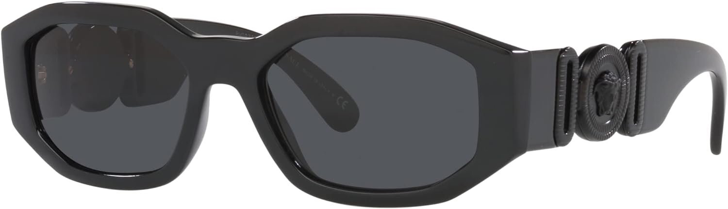 VERSACE VE4361 536087 53mm Black Dark Grey Men’s Sunglasses
