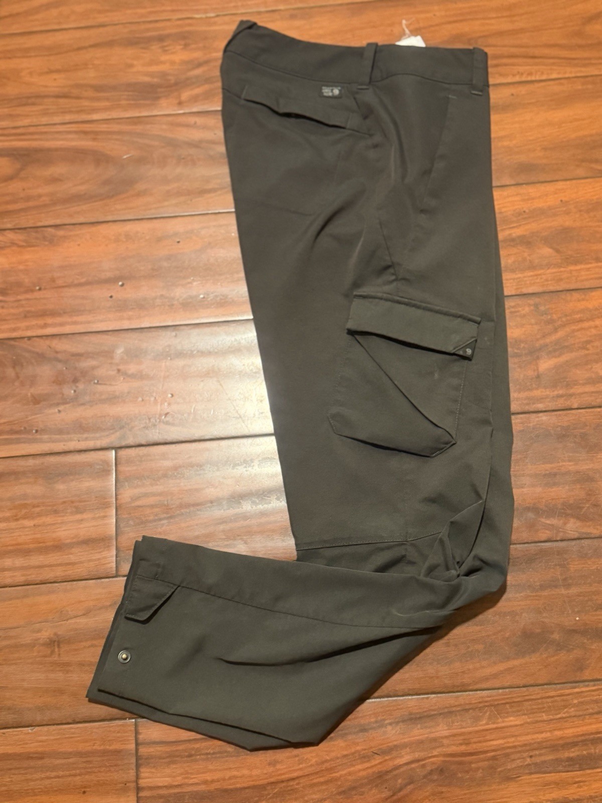 Mountain Hardwear Pants Womens 2×29 Gray Cargo Pocket Outdoor Hiking Drawstring