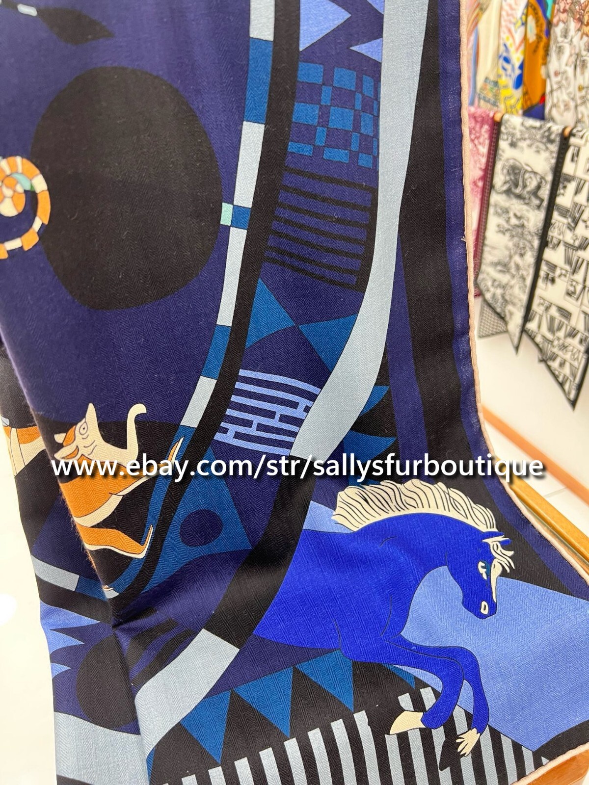 2025 Sallys 70% Cashmere 30% Silk Stole Animal Print Double Face Scarf Shawl 53″