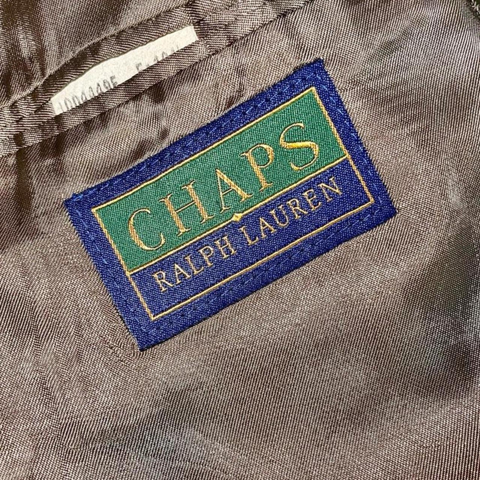 Chaps Ralph Lauren MENS Vintage Wool Taupe Sharskin Blazer – Size 44T