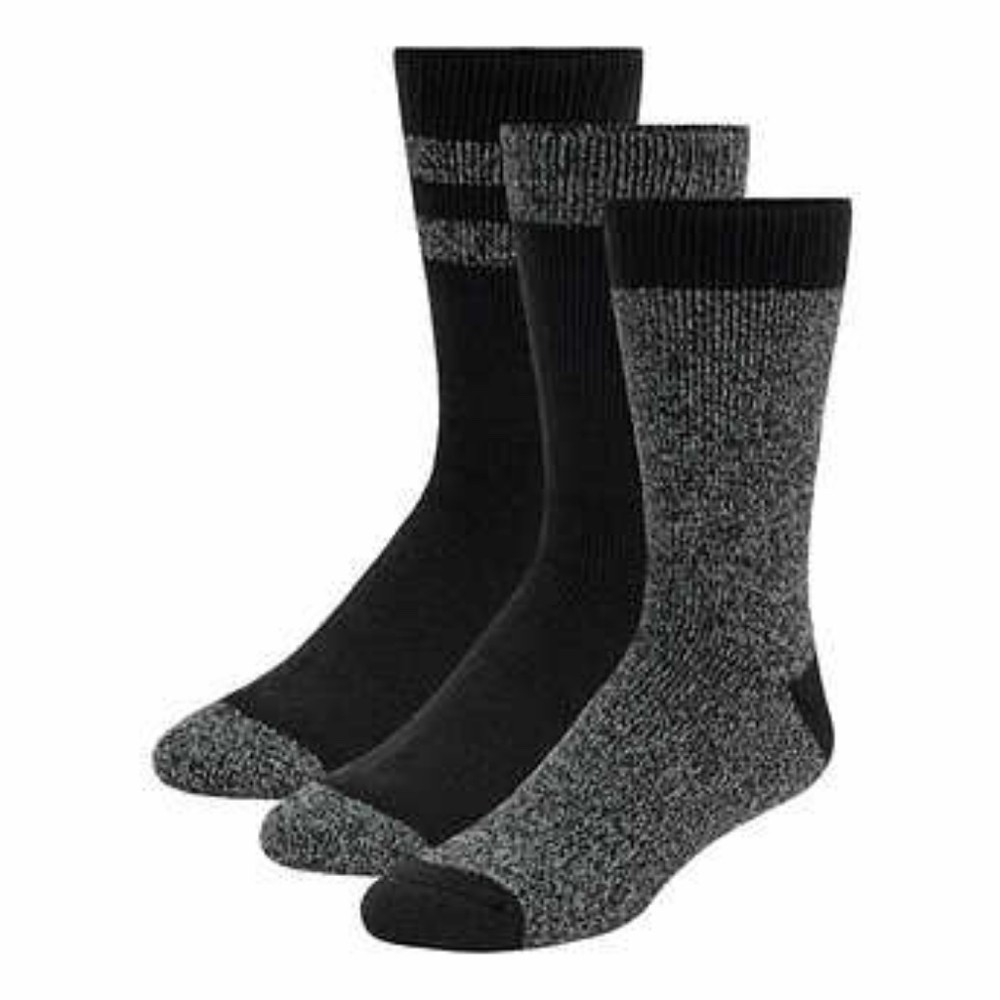 Lot of 6 PAIRS AVALANCHE MEN ULTIMATE THERMAL CREW SOCKS 6-12 SHOE SIZE