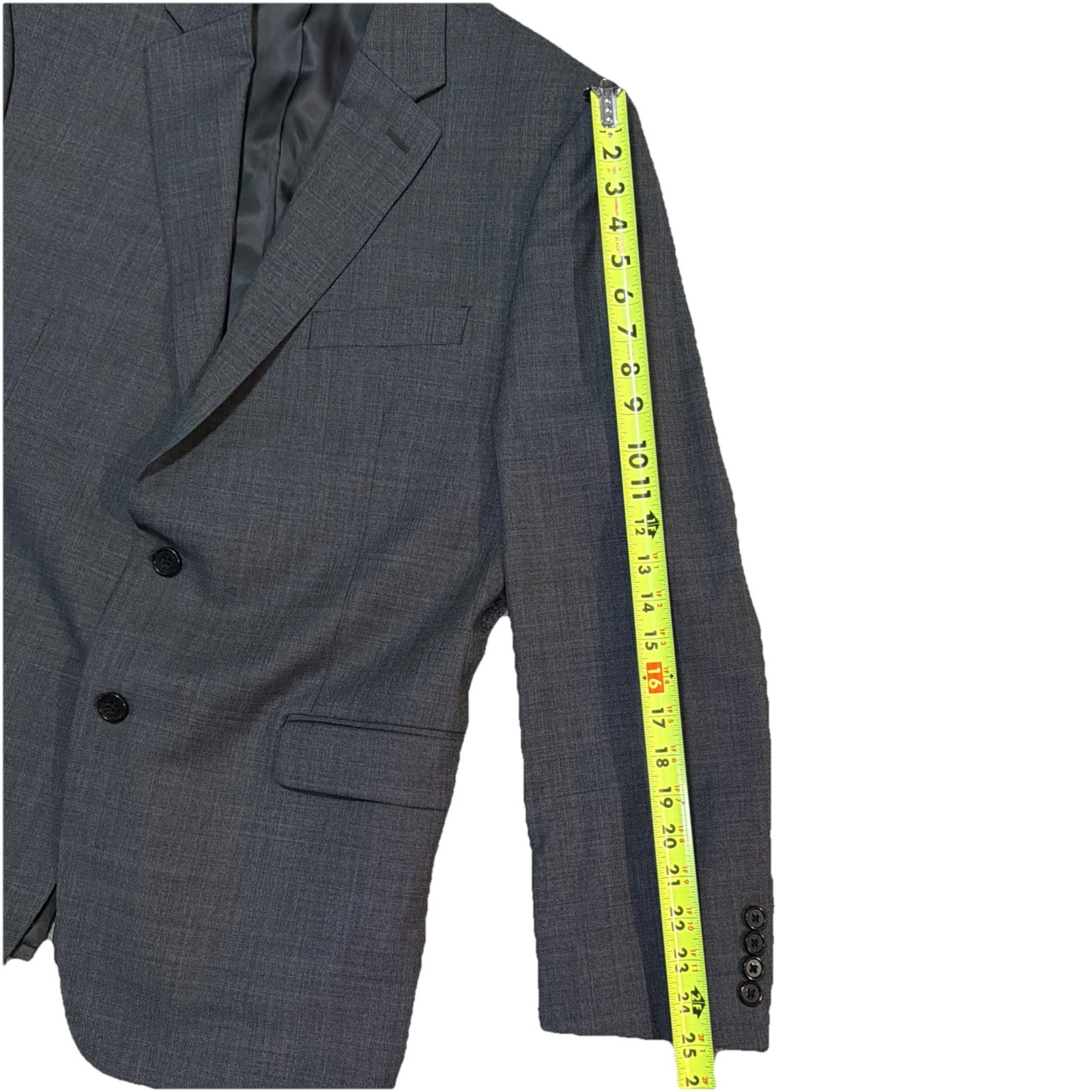 Lauren Ralph Lauren Mens 42R Gray 100% Wool 2 Button Blazer