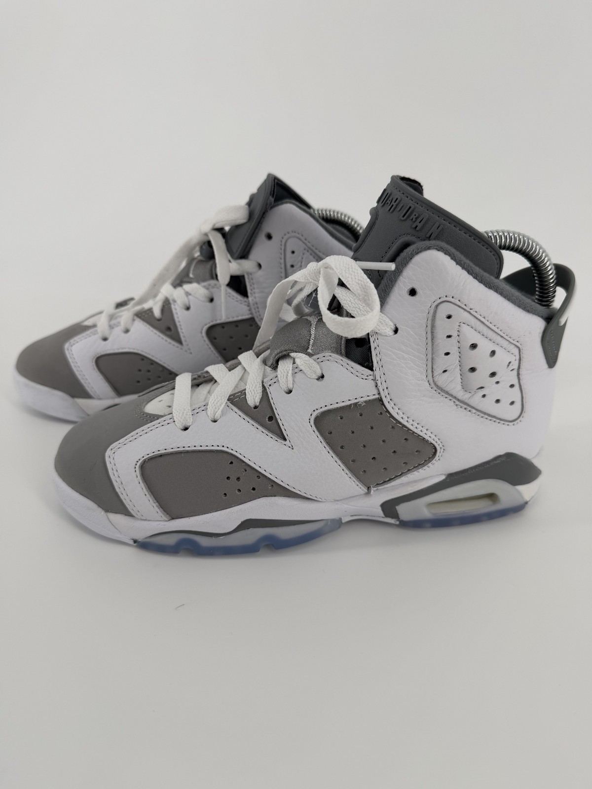 Nike Air Jordan 6 Retro Cool Grey GS 384665-100 Youth Size 5Y Sneakers