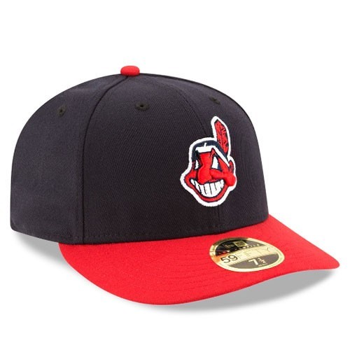 New Era Cleveland Indians Fitted Hat MLB Authentic Home 2 Tone Low Profile Cap