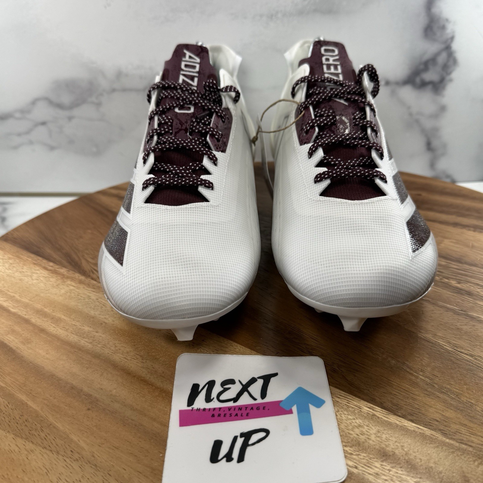 adidas Adizero Electric IE6289 Football Cleats White nby Maroon MULTIPLE SIZES