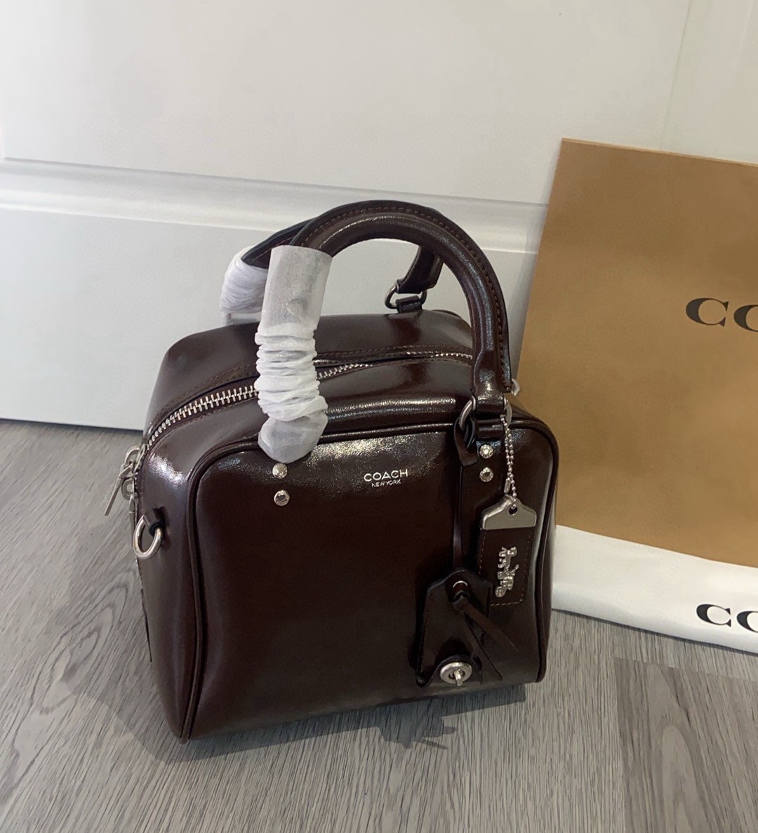 COACH Cube Rogue Bag 20 Shoulder Bag Maple CBH04 Outlet NEW leather